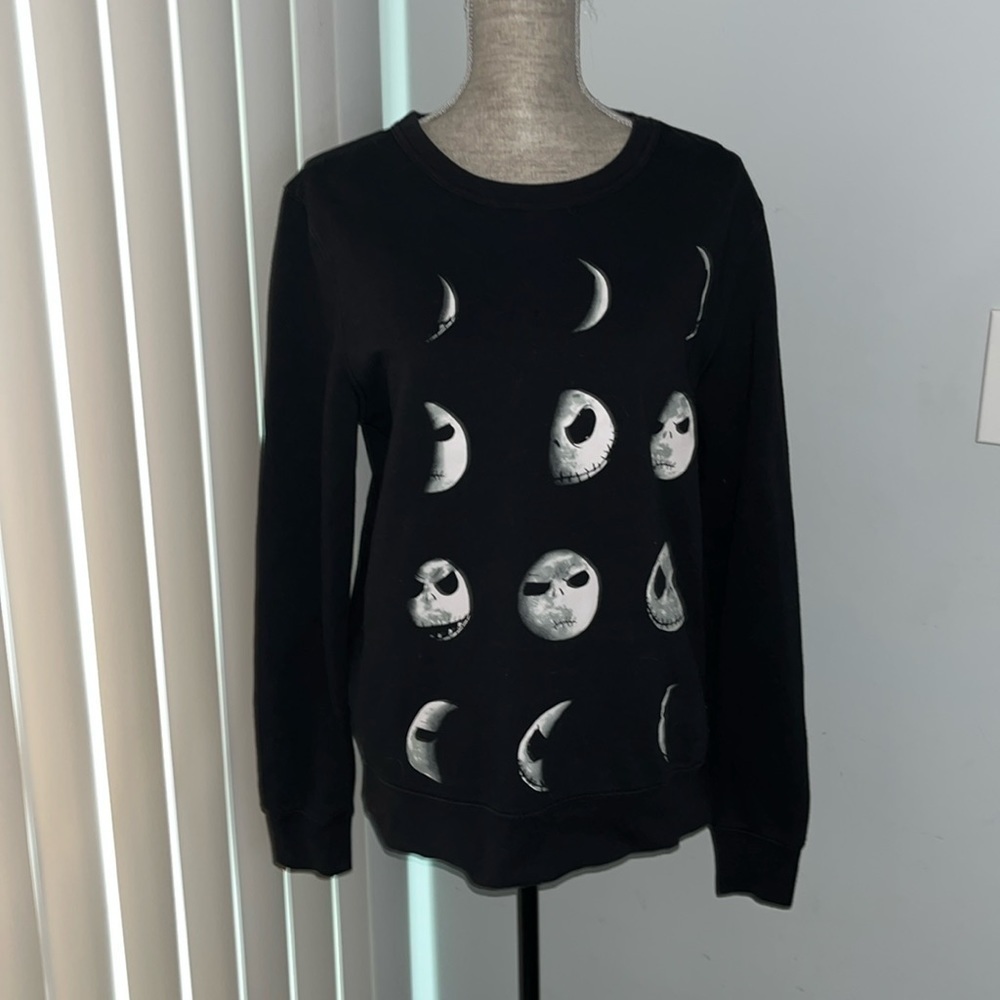 Disney The Nightmare Before Christmas moon phase Jack sweatshirt. Size Medium